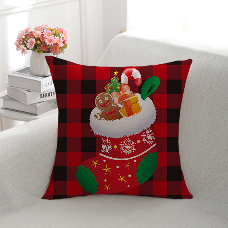 Festive Christmas-Themed Throw Pillow