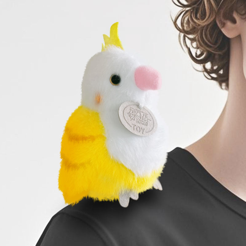 Plush Shoulder-Sitting Toucan Clip-On Companion with Metal Clip and Soft Huggable Body Stornfield