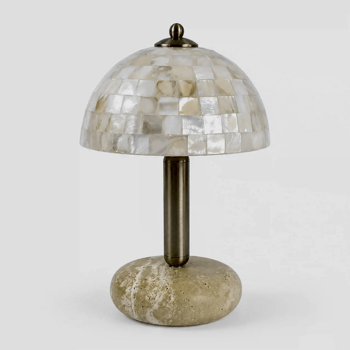 Decorative Stone and Shell Table Lamp