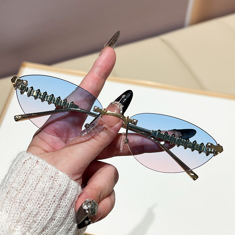 Women's fashionable glasses with elegant golden frame Stornfield
