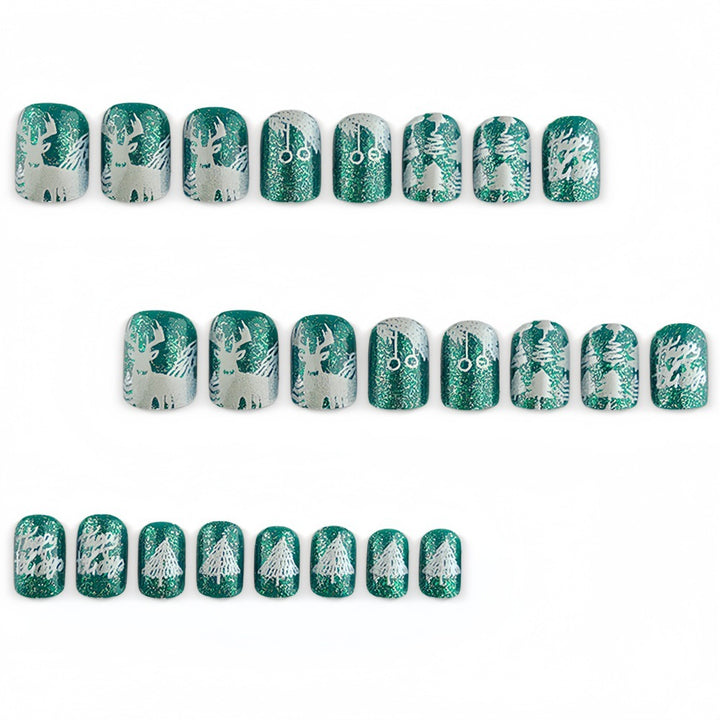 Artificial nails with festive winter motifs Stornfield