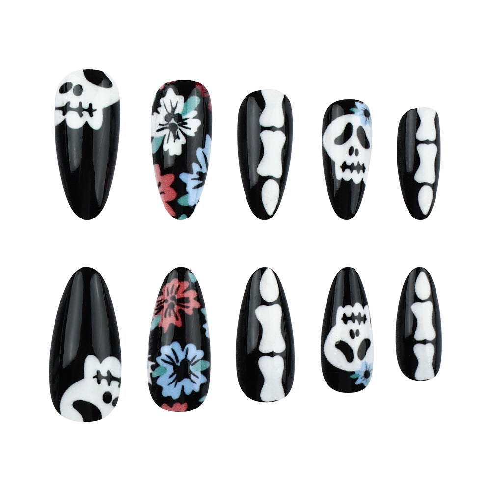 Artistic Halloween-Themed Press-On Nails Stornfield