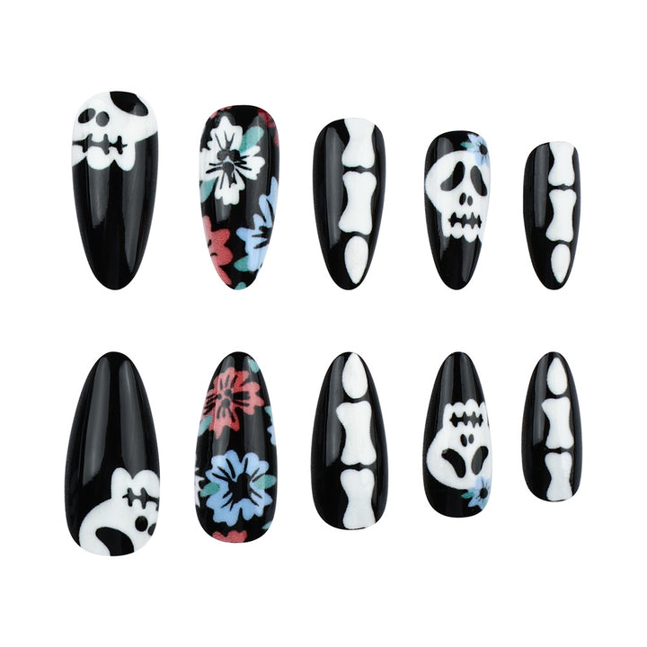 Artistic Halloween-Themed Press-On Nails Stornfield