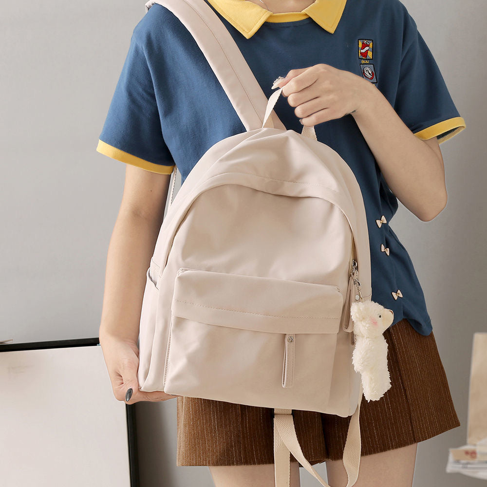 Casual Backpack with Plush Keychain Stornfield