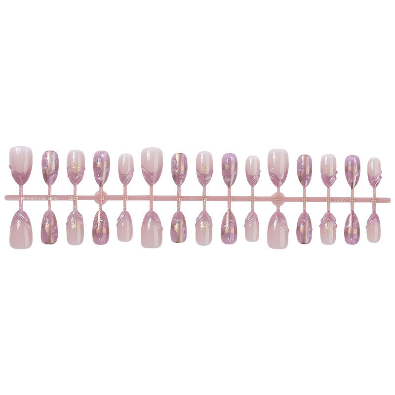 Artificial nail set with glamorous tip accents Stornfield