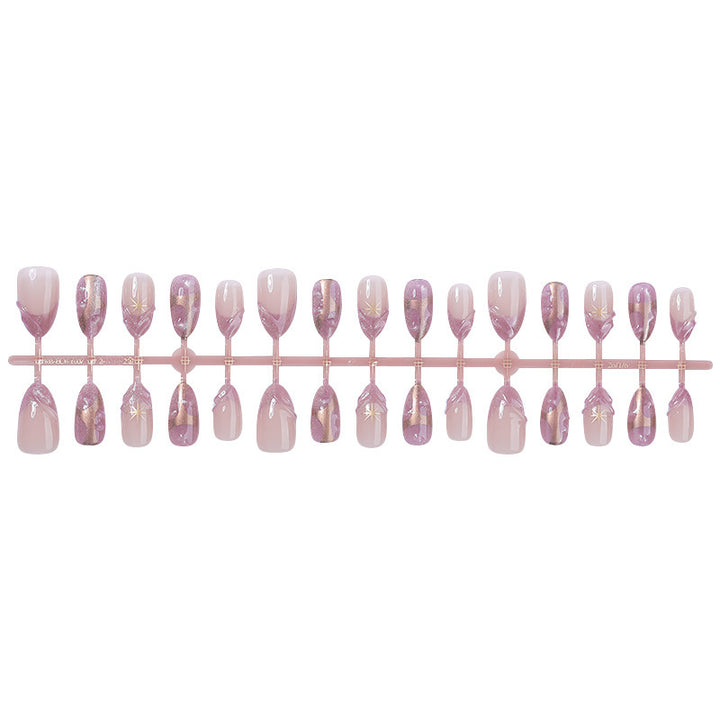Artificial nail set with glamorous tip accents Stornfield