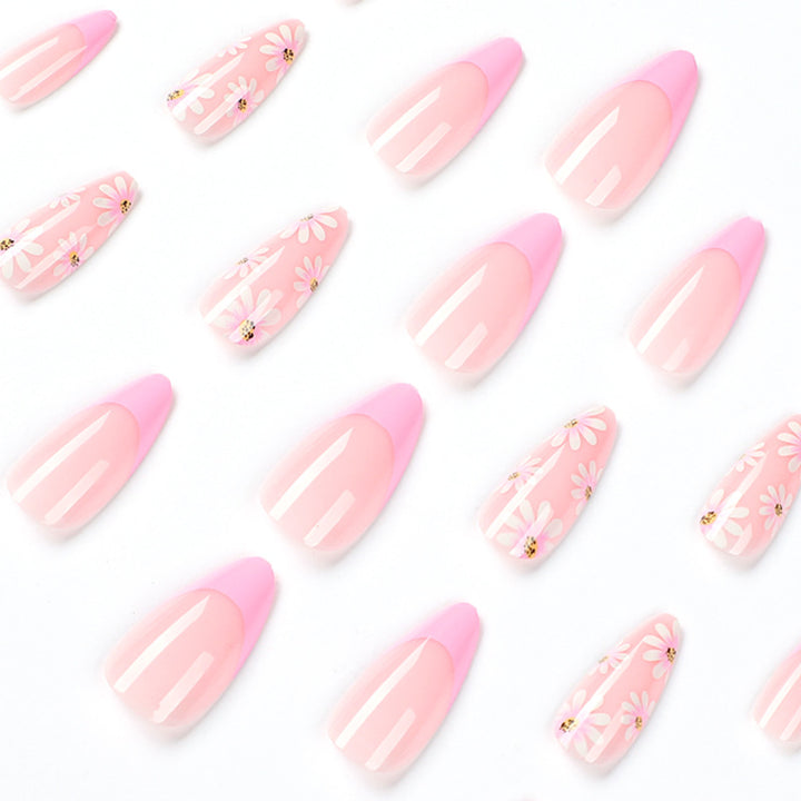 Artful Nail Extensions with Floral Design Stornfield