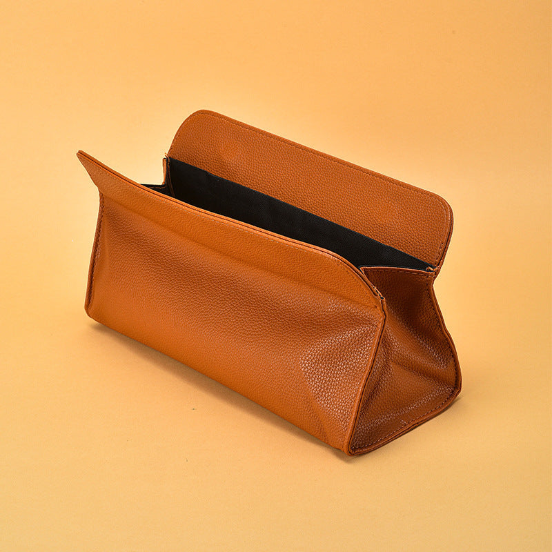 Textured Leather Cosmetic Pouch Stornfield