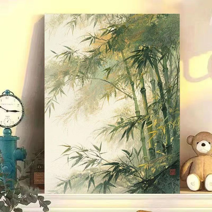 Serene Bamboo and Cherry Blossom Wall Art Stornfield