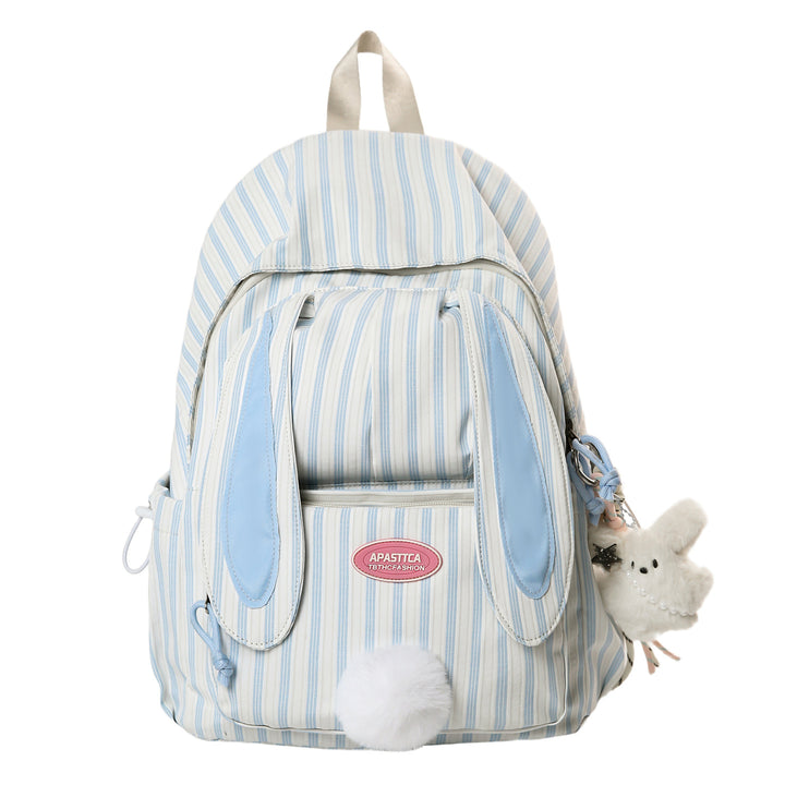 Cute Bunny Ears Striped School Backpack Stornfield
