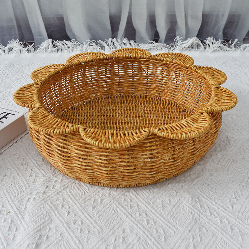 Decorative Woven Flower-Shaped Basket Stornfield