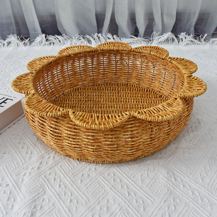 Decorative Woven Flower-Shaped Basket Stornfield