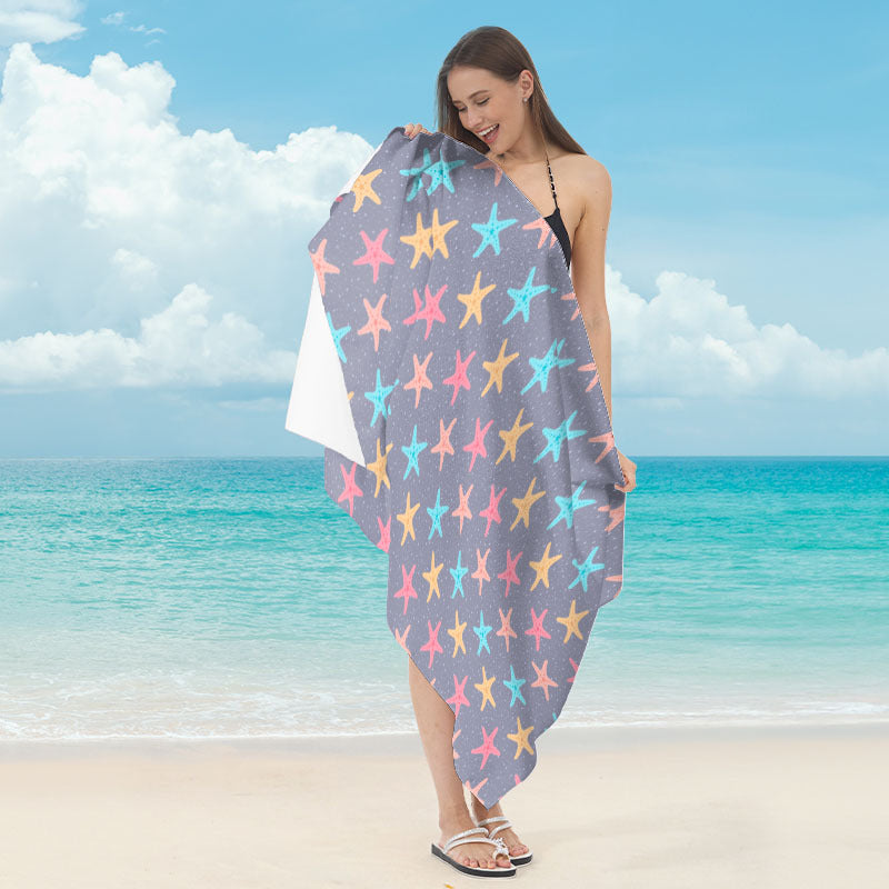 Beach towel with maritime star motif Stornfield