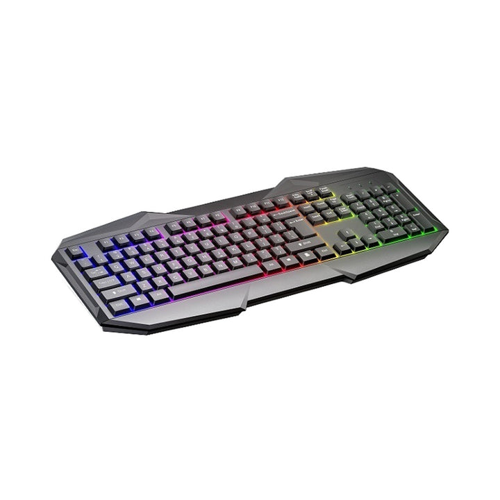 Rgb illuminated gaming keyboard with ergonomic design Stornfield