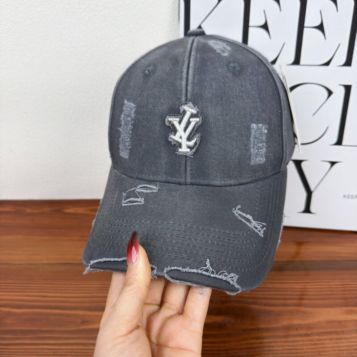 Men's Distressed Denim Adjustable Baseball Cap Stornfield