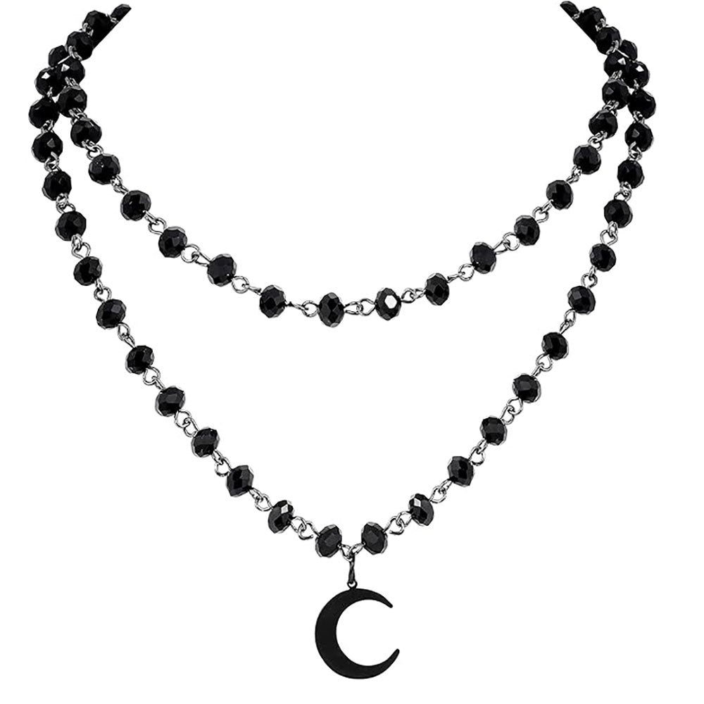Layered Crystal Moon Jewelry Set Stornfield