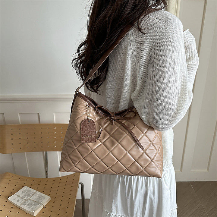 Quilted Leather Hobo Bag