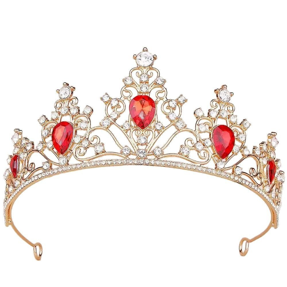 Girl crown with sparkling crystals and elegant birthday sash set Stornfield