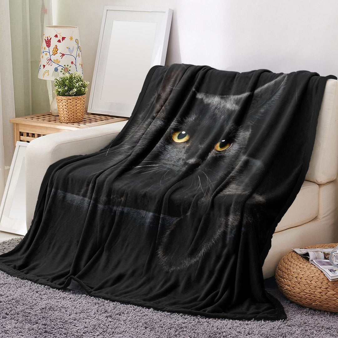 Cat-Themed Plush Blanket