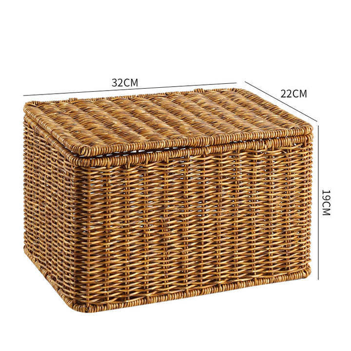 Handcrafted Rectangular Wicker Storage Box Stornfield