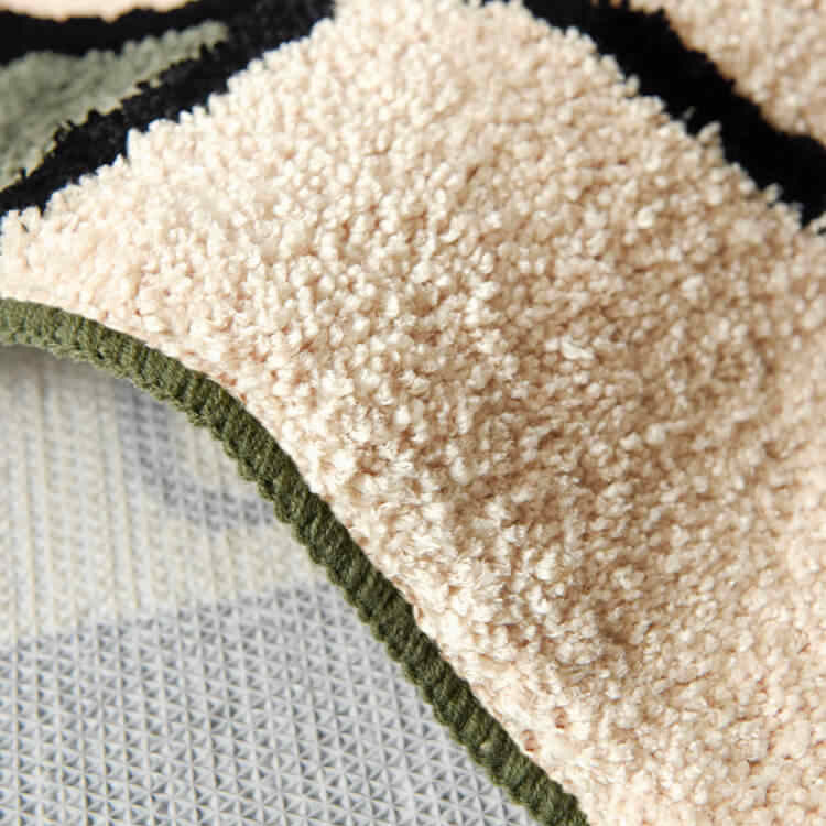 Plush Tufted Cartoon Dog Face Absorbent Non-Slip Bath Rug