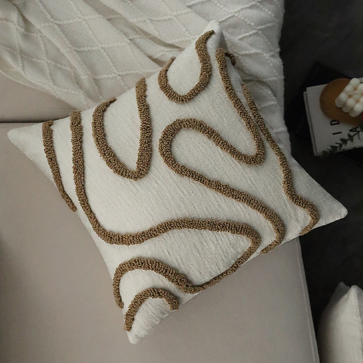 Decorative pillow with unique wave pattern