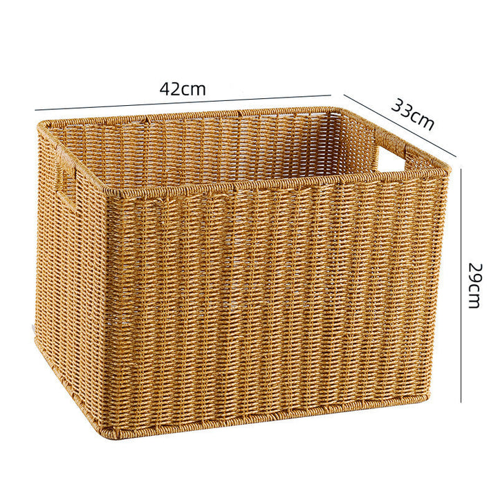Handcrafted Rectangular Wicker Storage Bin Stornfield