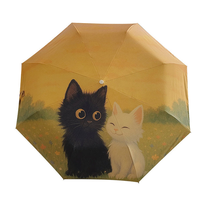 Women's Automatic Umbrella with Unique Cat Design Stornfield