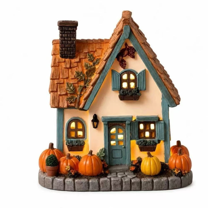 Decorative Autumn-Themed House Figurine Stornfield