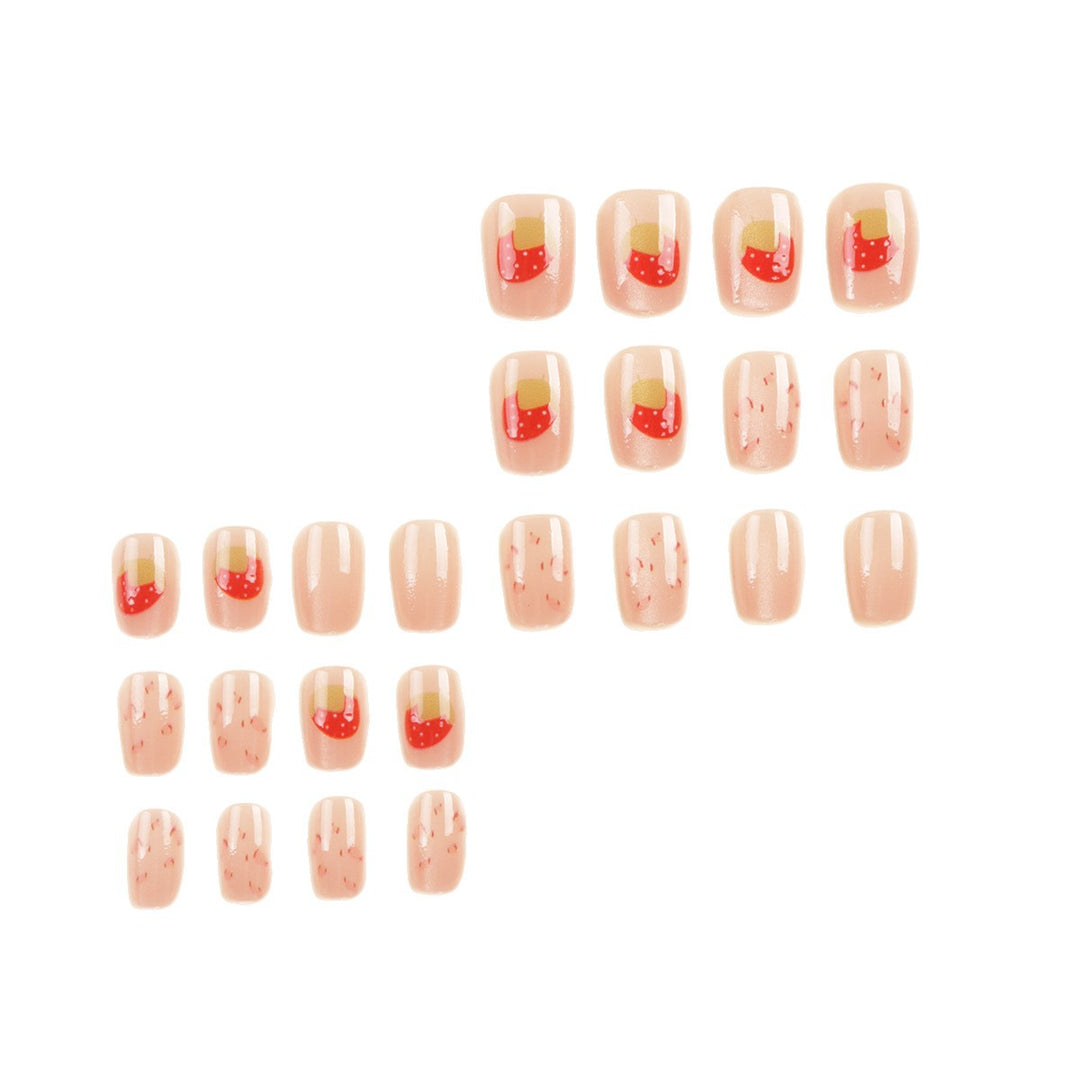Cute Strawberry-Themed Press-On Nail Set Stornfield