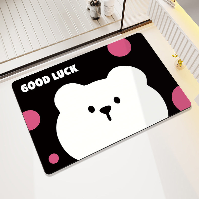 Playful Cartoon-Themed Bathroom Rug Stornfield