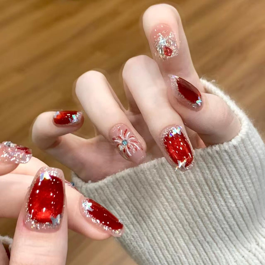 Decorative Holiday-Themed Press-On Nail Art Stornfield