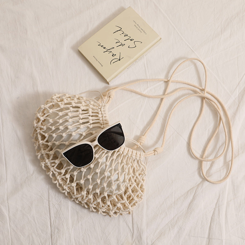 Fine macrame crossbody bag with reinforced carrying strap Stornfield