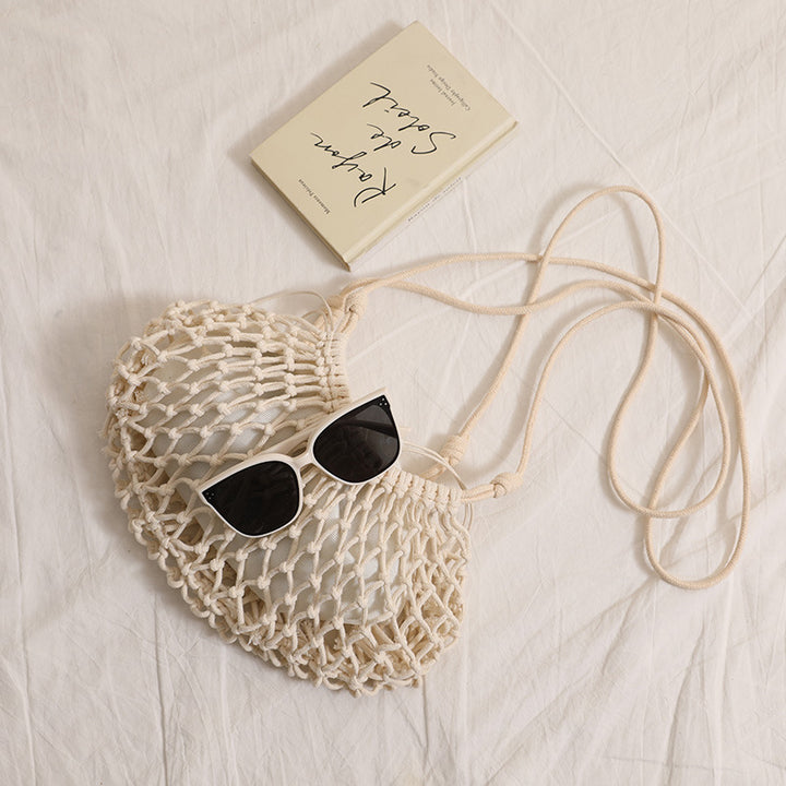 Fine macrame crossbody bag with reinforced carrying strap Stornfield