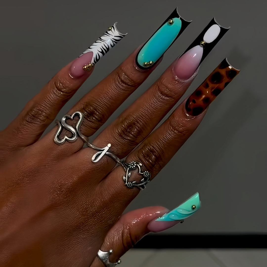 Artistic Long Acrylic Nail Enhancements Stornfield