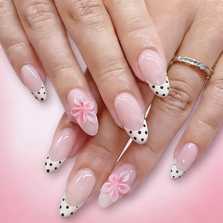Elegant Floral Design Press-On Nail Tips Stornfield