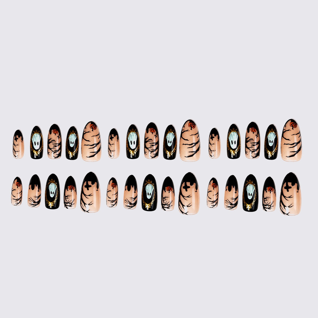 Creative Halloween Nail Art Set with Ghost and Pumpkin Designs Stornfield