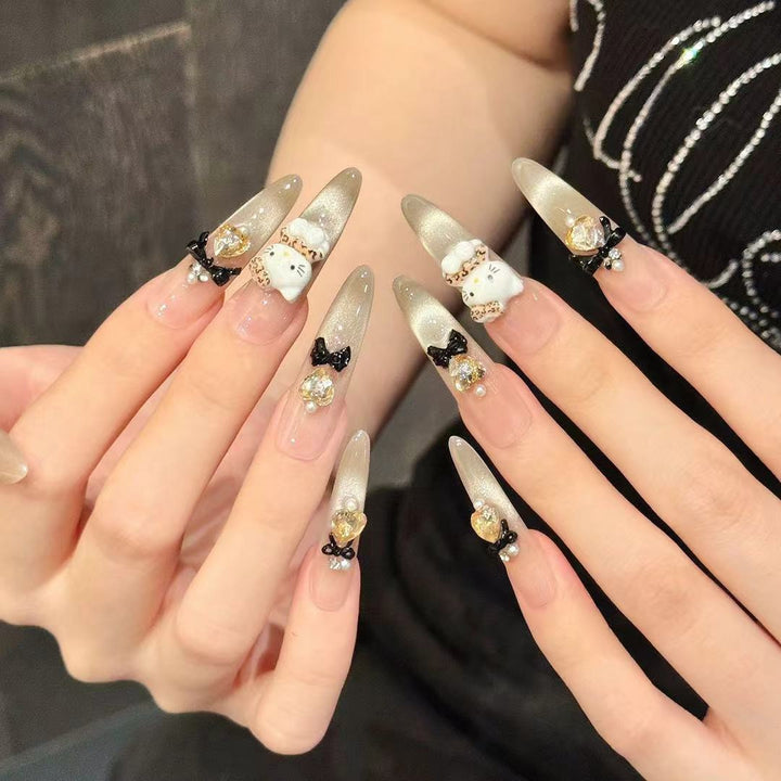 Artistic Heart Pattern Nail Art Extensions Stornfield