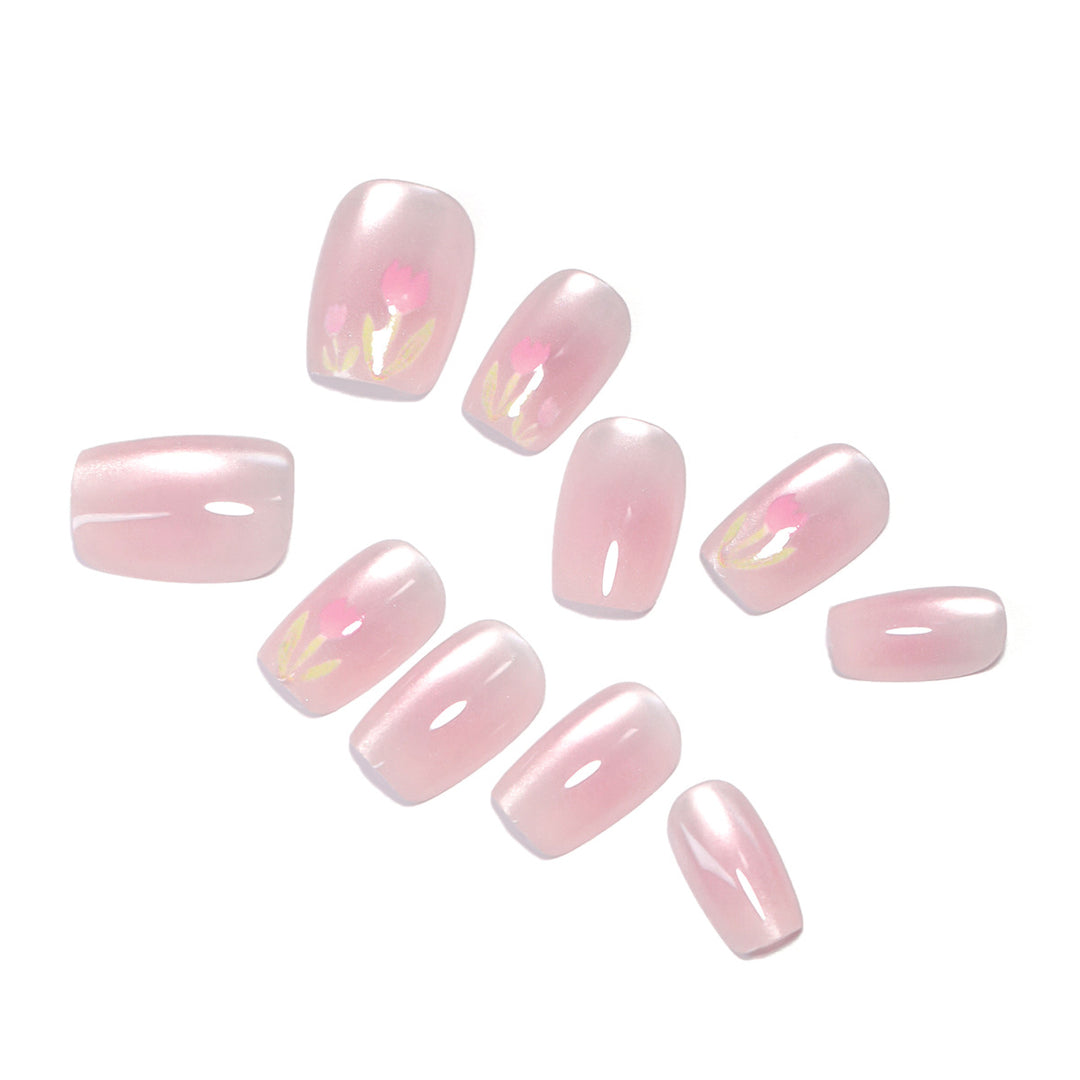 Artificial nail art with floral decorations Stornfield