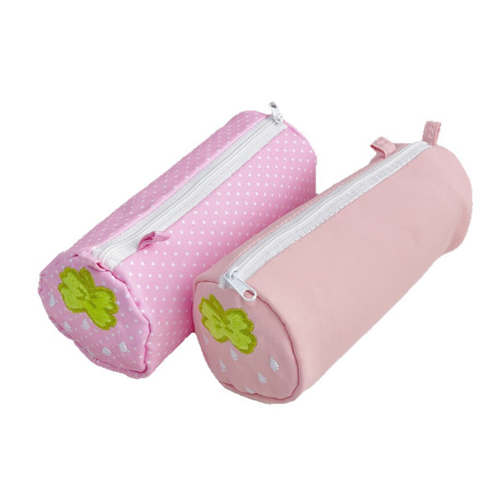 Strawberry-Themed Plush Pencil Pouch
