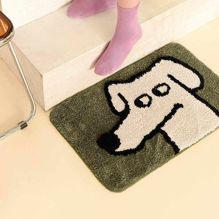 Cartoon Dog-Themed Bath Mat