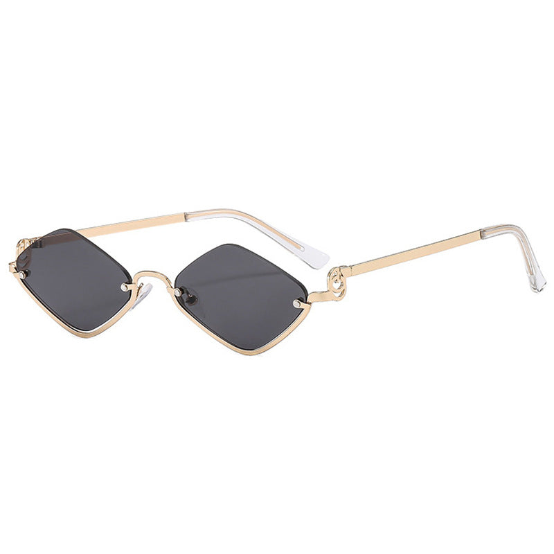 Women's trendy square sunglasses with delicate metal frame Stornfield