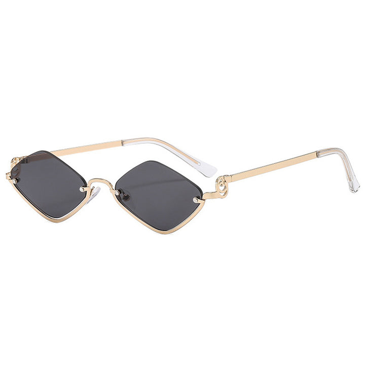 Women's trendy square sunglasses with delicate metal frame Stornfield