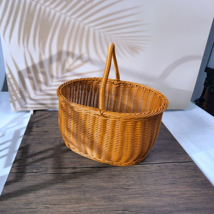 Women braided storage basket with sturdy carrying handles Stornfield