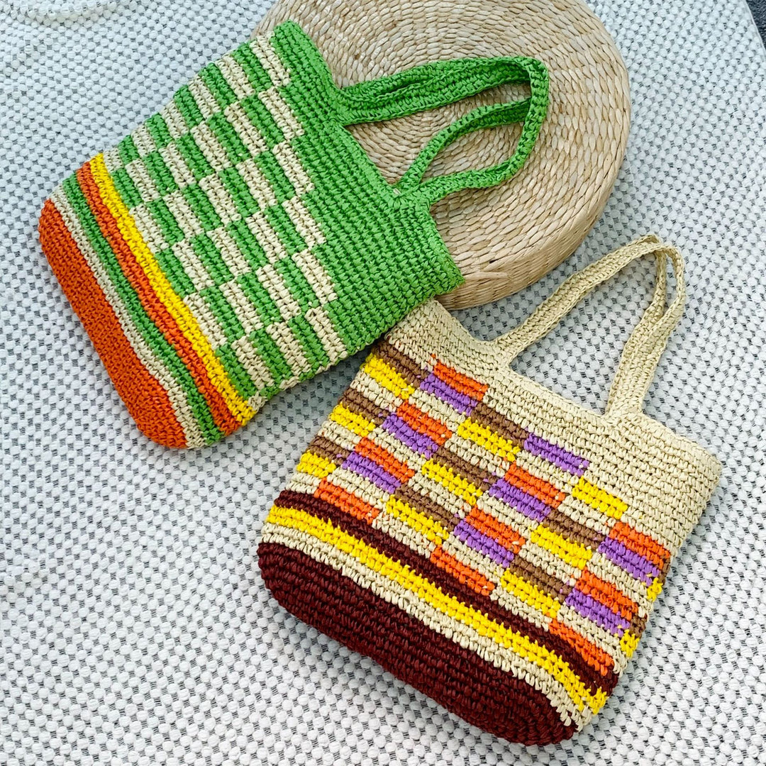Hand-knotted summer tote Stornfield