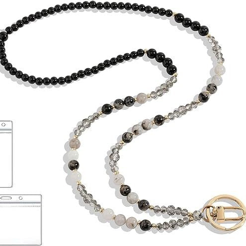 Beaded Lanyard with Retractable ID Holder Stornfield