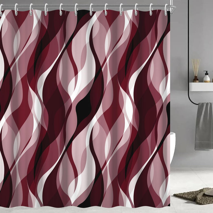 Abstract Wave Pattern Shower Curtain Stornfield