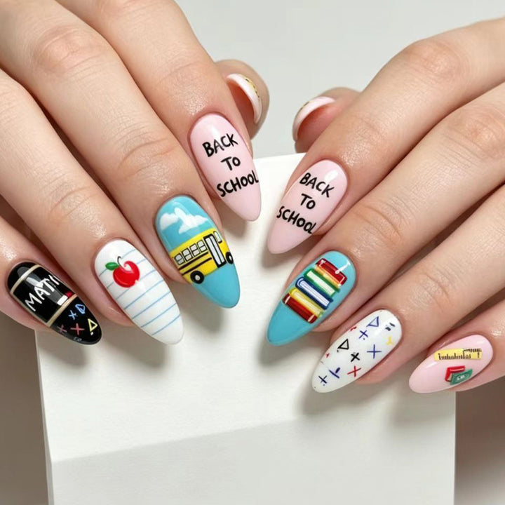 Art Nails with Creative School Motif Stornfield