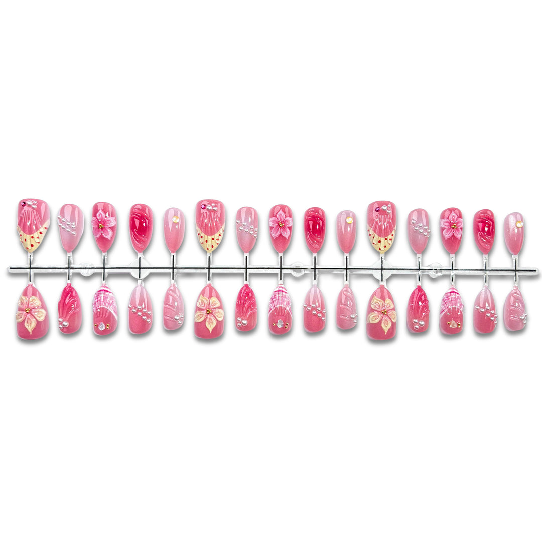 Decorative Floral Press-On Nail Art Collection