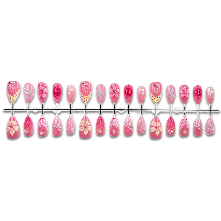 Decorative Floral Press-On Nail Art Collection